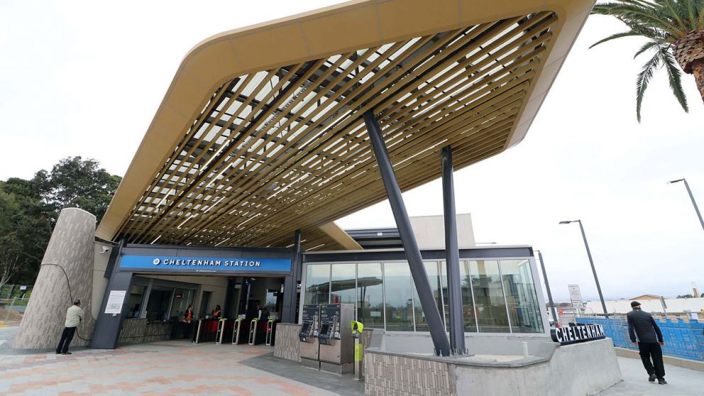 The new Cheltenham station entrance