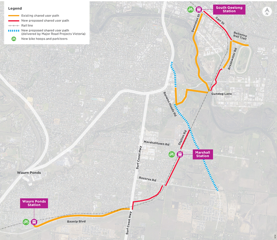 Map of the shared user path as outlined on this page