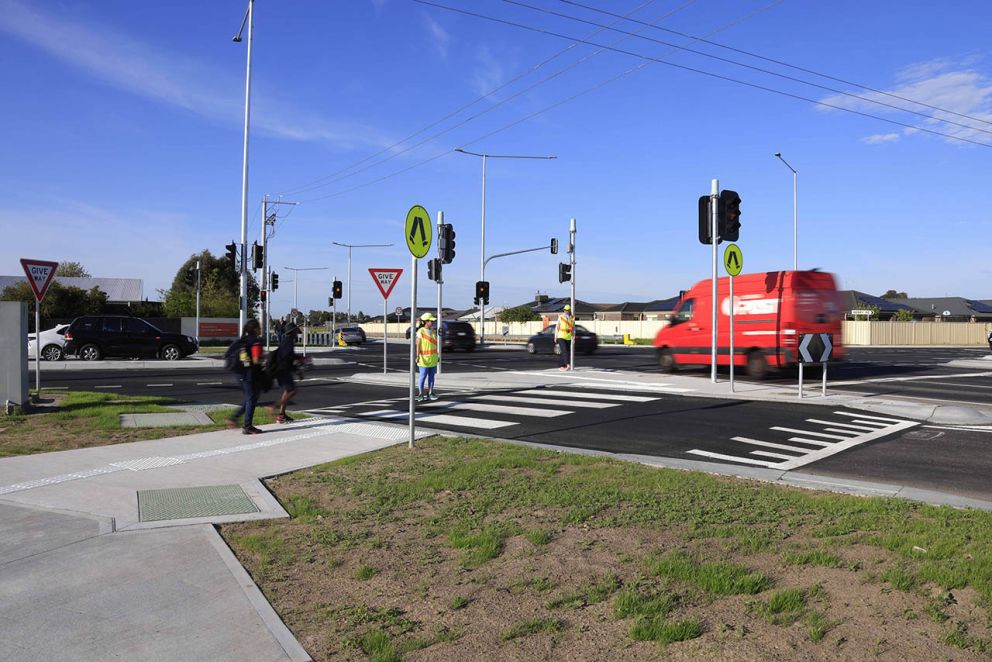 October 2024- The upgraded intersection of McGregor Road and Webster Way