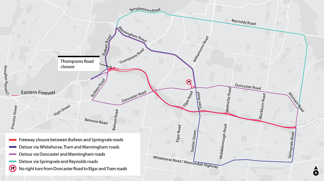Thompsons Rd closure
