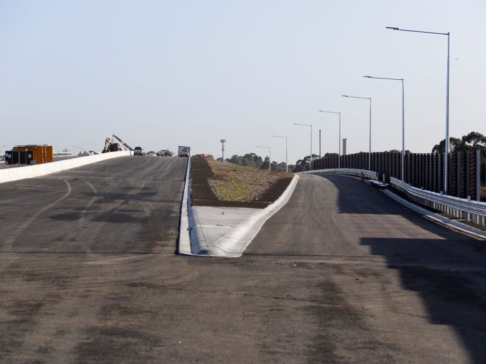 View from the freeway of the Lower Dandenong Road entry ramp