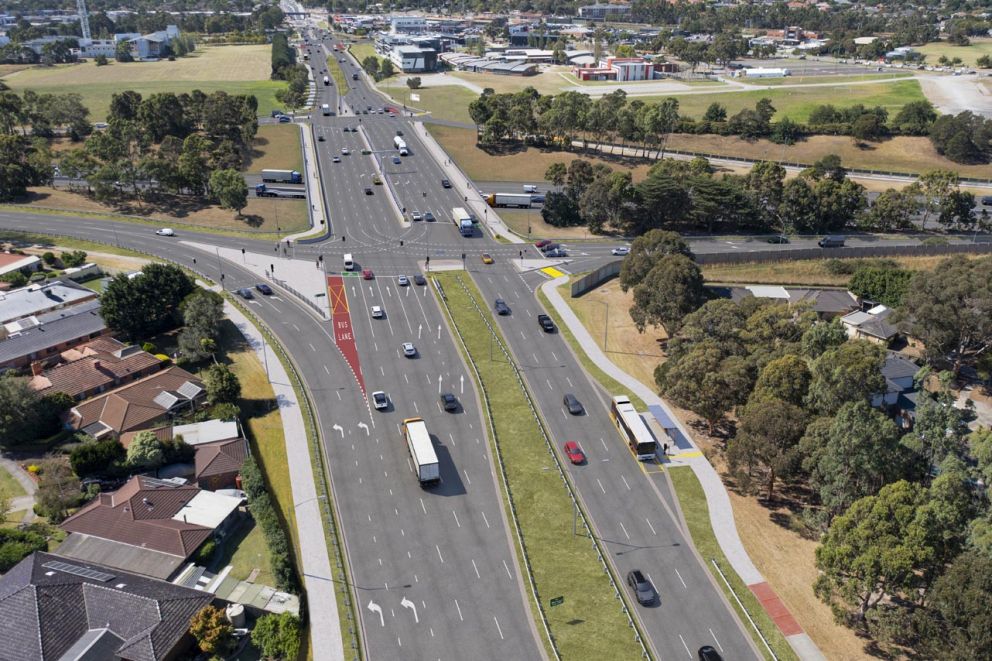 Artist impression of the upgraded Clyde Road facing north