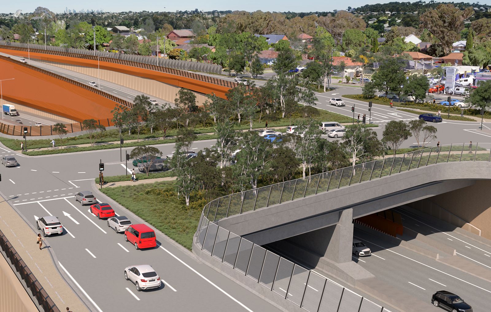 Artist’s impression of Watsonia Road bridge, Watsonia