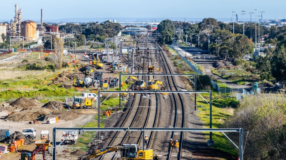 A construction blitz underway on the Werribee Line