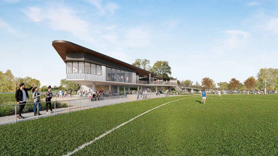 Artist impression of Bulleen Sports Pavillion