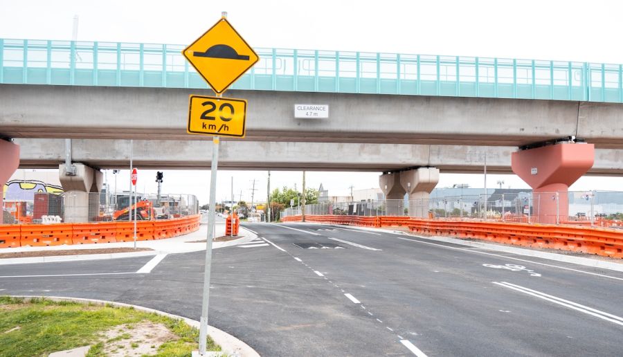 New Maddox Road elevated rail bridges
