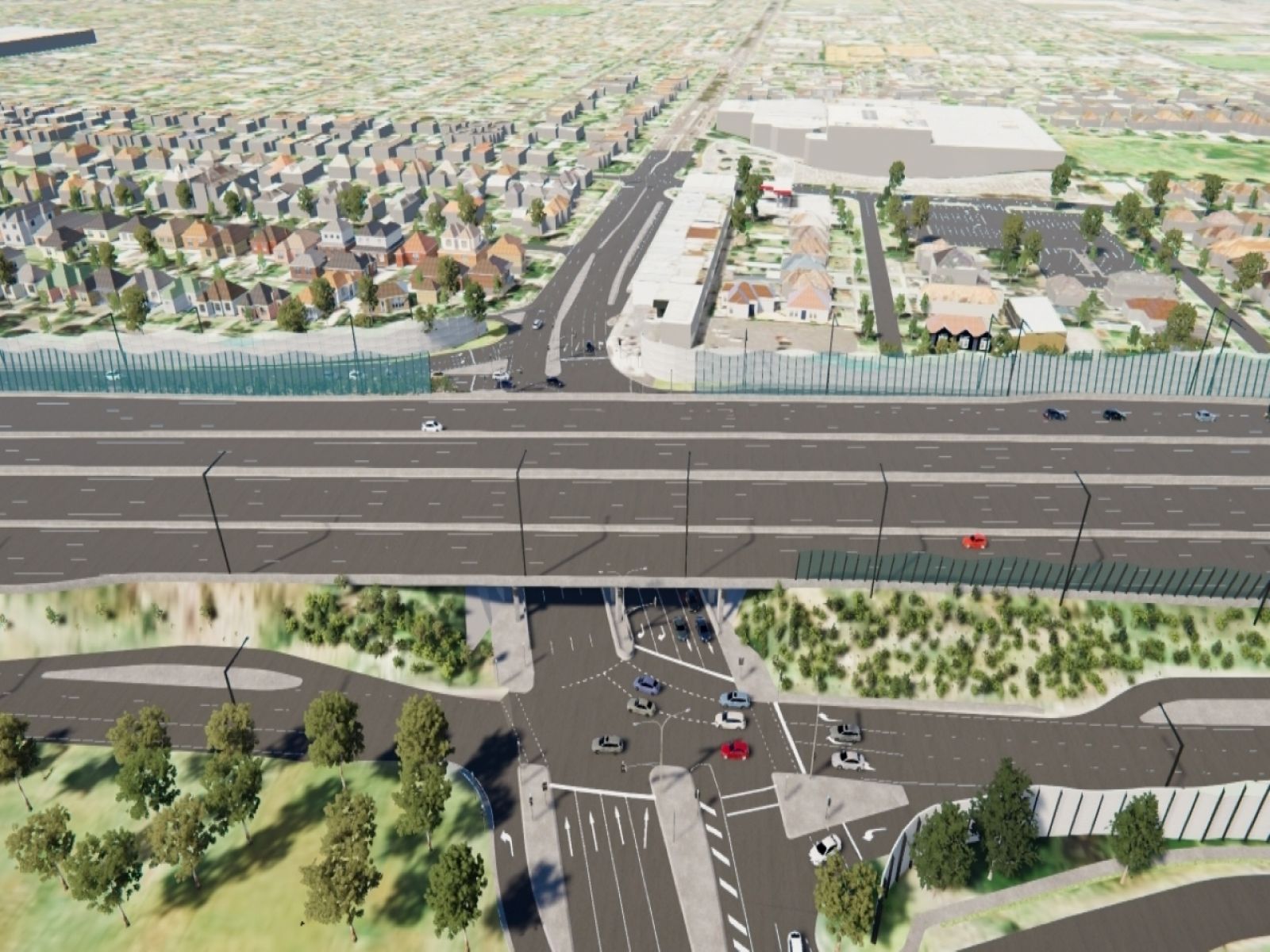 Artist rendering of Millers Road inbound ramps upon completion of the project
