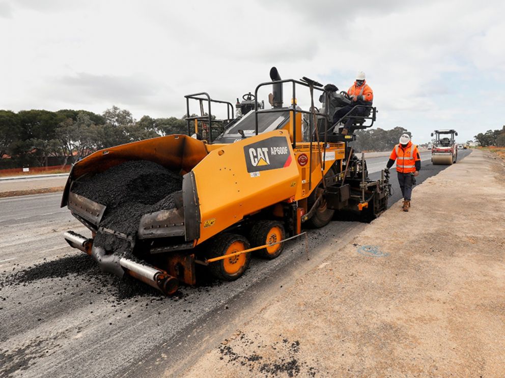 Asphalting works near Braeside Park