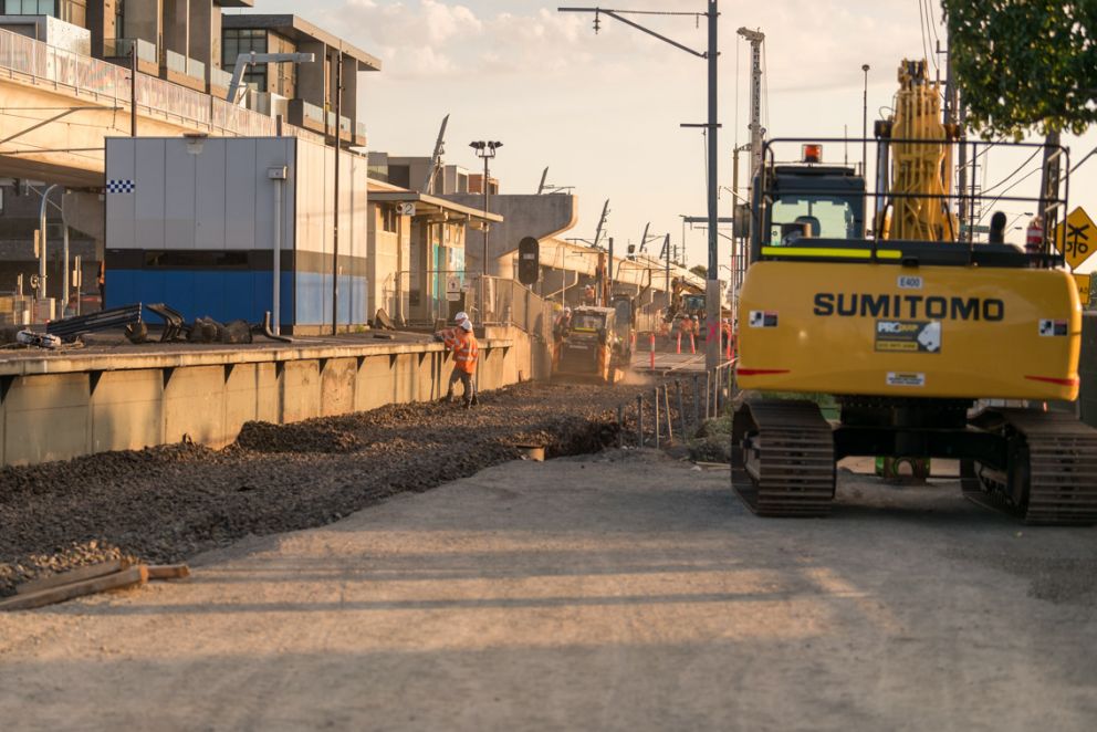 On the tracks at Keon Parade