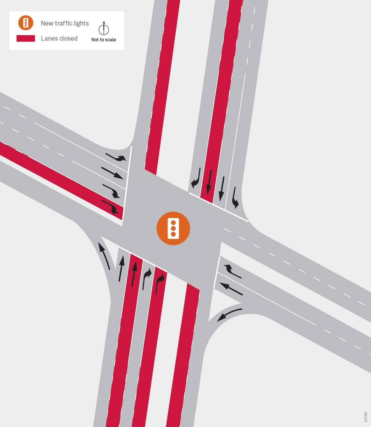 Bald Hill and Racecourse roads intersection reopen map February