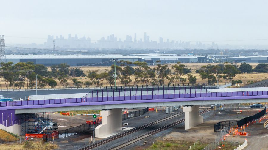 The new road bridge features a pedestrian and cycling path