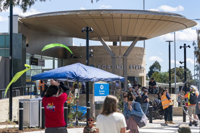 More than 200 locals attended to celebrate the new station and plaza