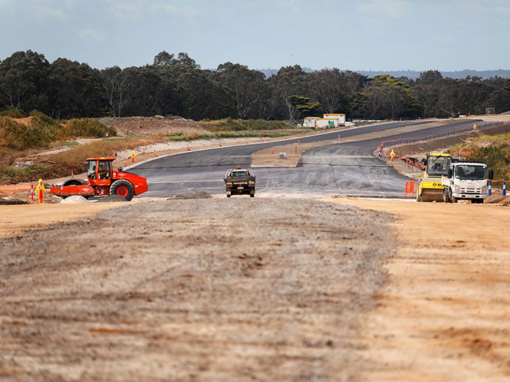 Asphalting works near Braeside Park