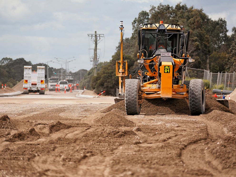 Progress on building the new turning lanes on Governor Road