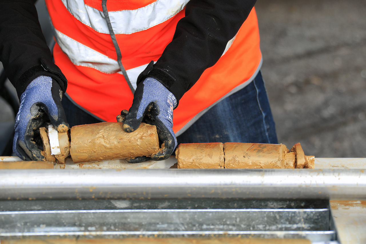 Soil excavation ready for testing