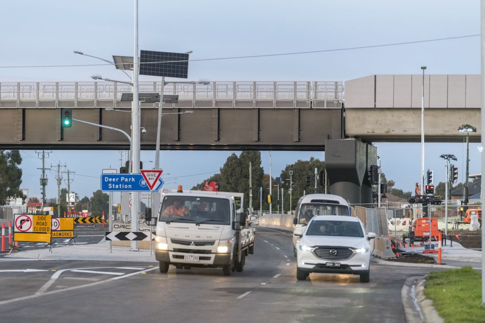 The upgraded intersection will ease congestion and make the road safer.