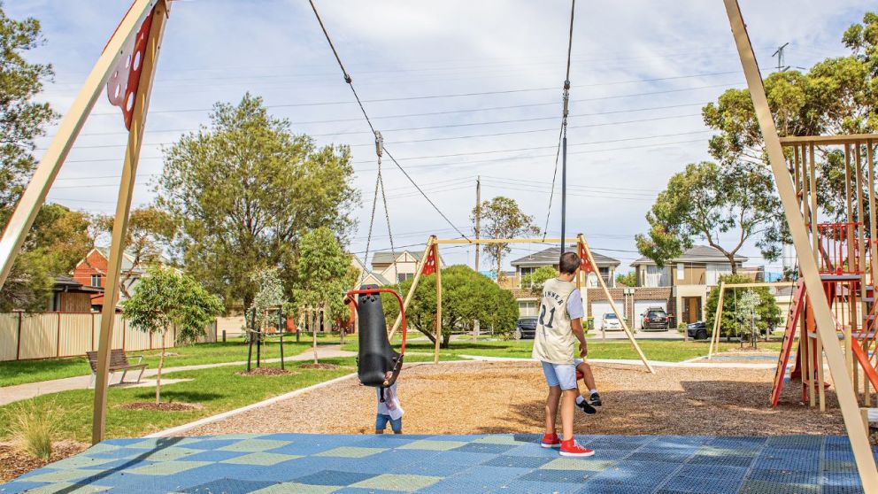 New swings at Duane Reserve.