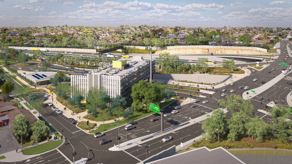 Artist’s impression of new Drop and Go zone and car park exit
