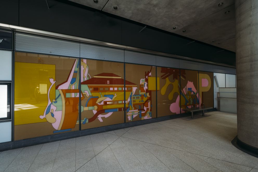 Raafat Ishak's completed artwork at Anzac Station
