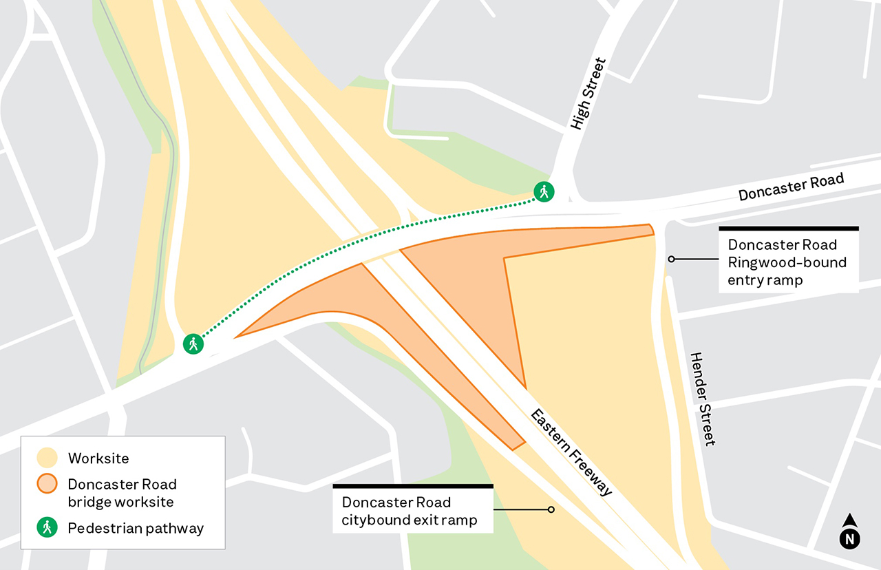 Ringwood side bridge works late Feb to late March