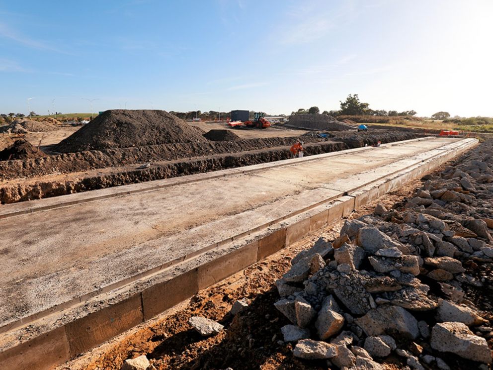 Works to continue building new drainage near the Dingley Bypass