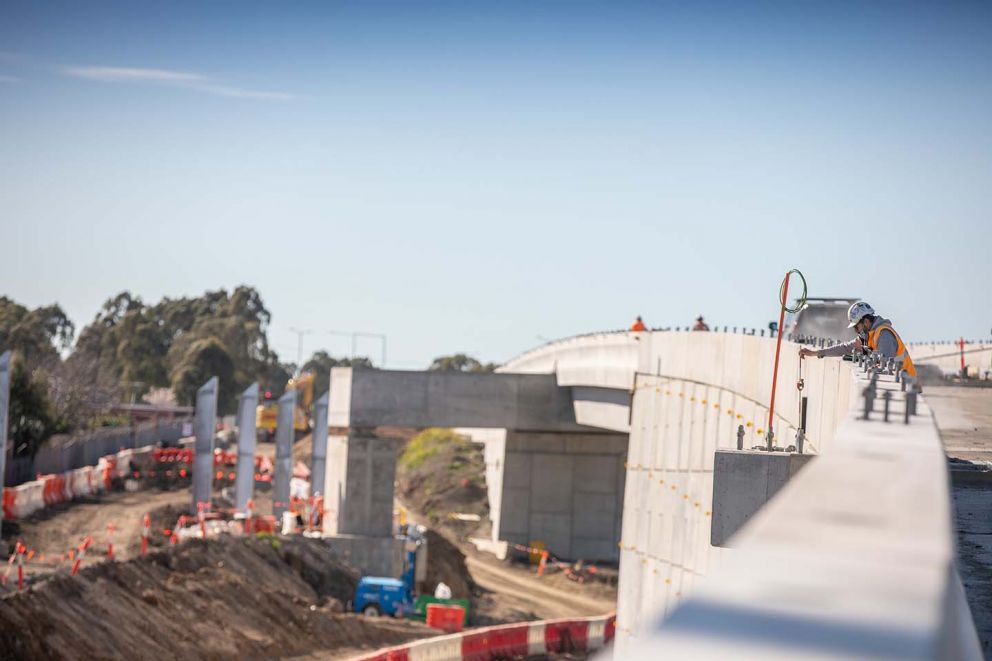 The new elevated ramp at Edgars Road