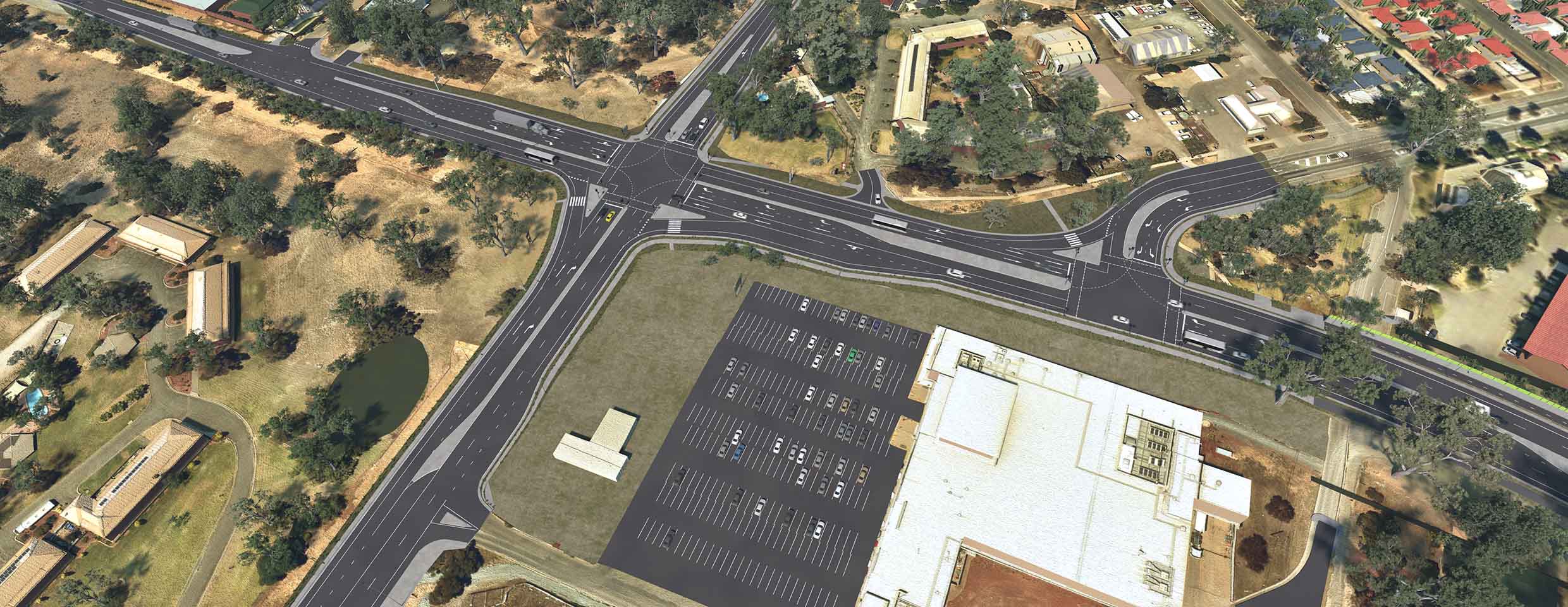 Intersection upgrades in Moama artist's impression subject to change