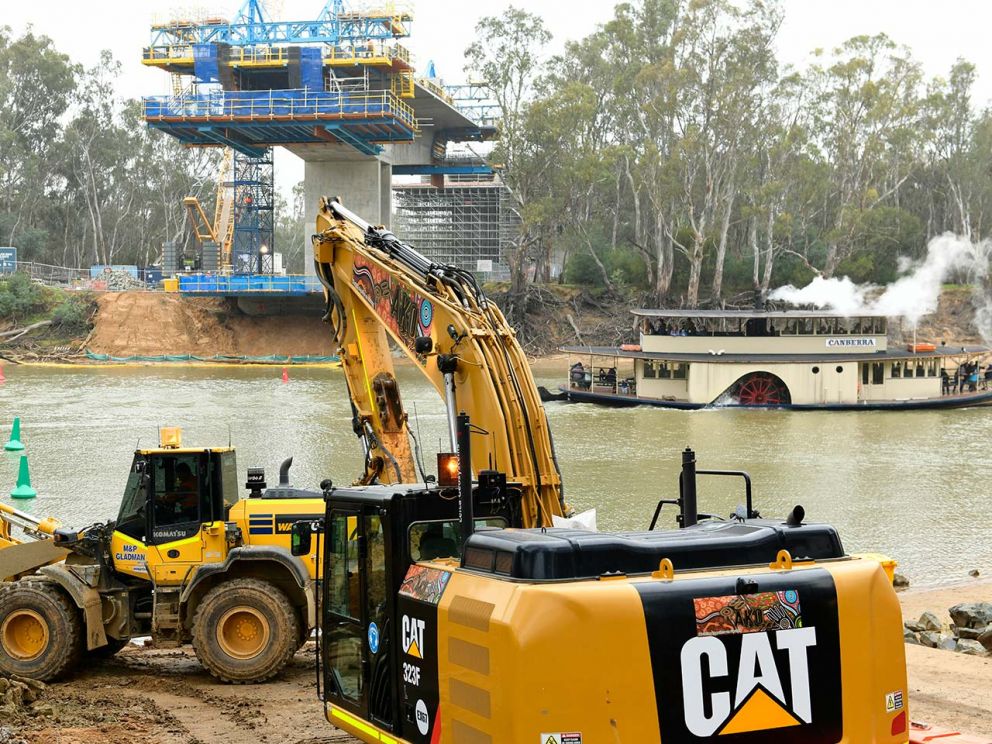 Earth works (Victorian side of river)