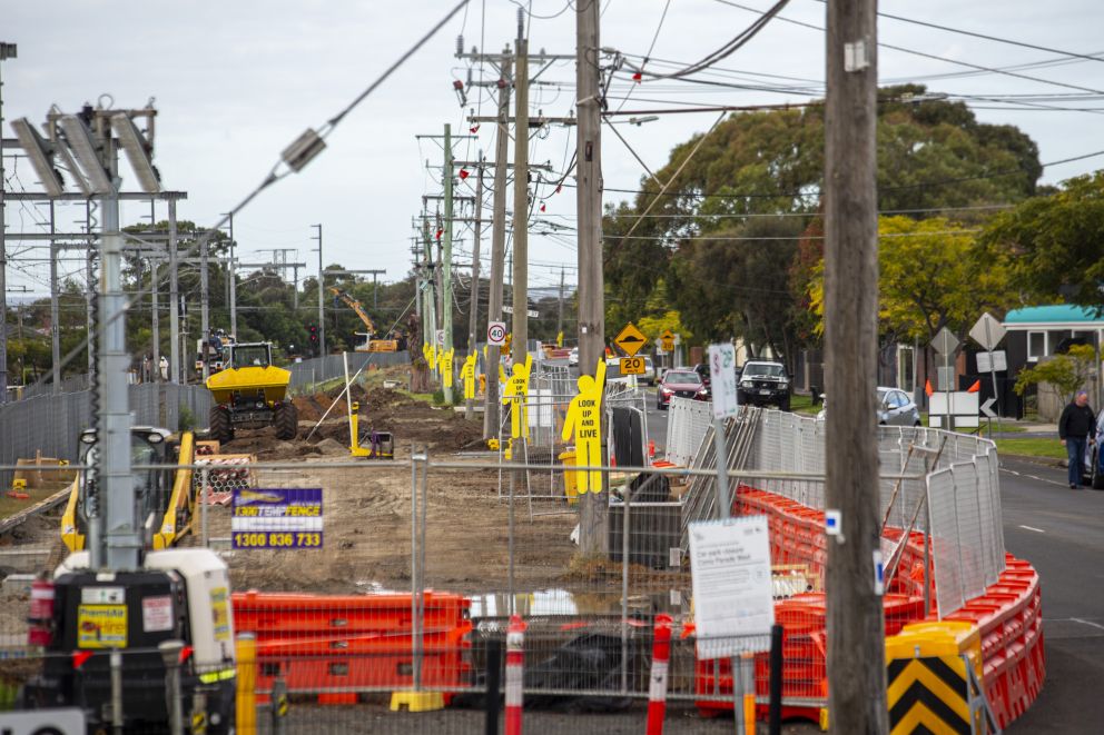Service relocation works proceed on the Frankston Line ahead of major works in Parkdale.