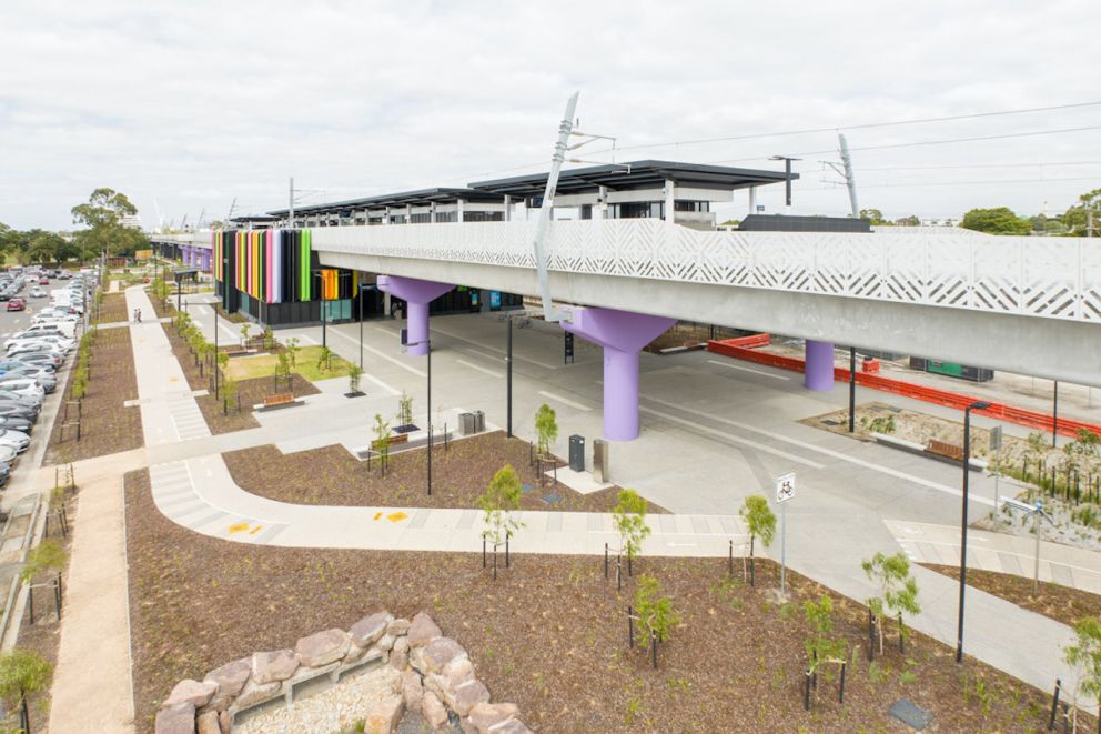 Elevated view of Preston Station