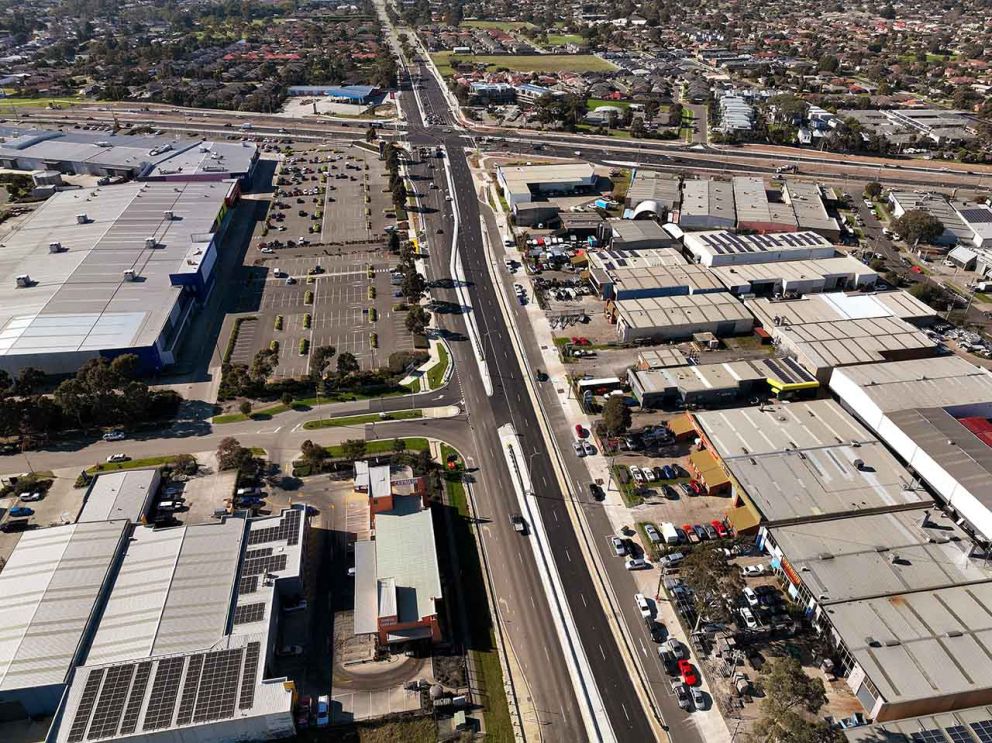 Extra lanes have eased congestion and made it easier to travel to Cranbourne, Dandenong South and to access the freeway network from Lathams Road