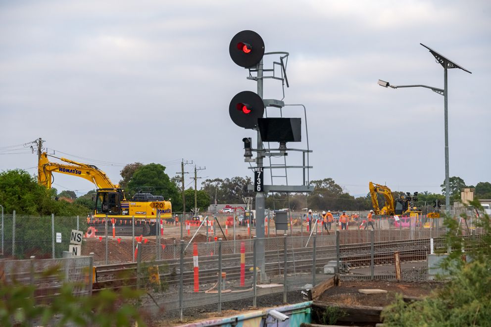 Working on the tracks at Melton