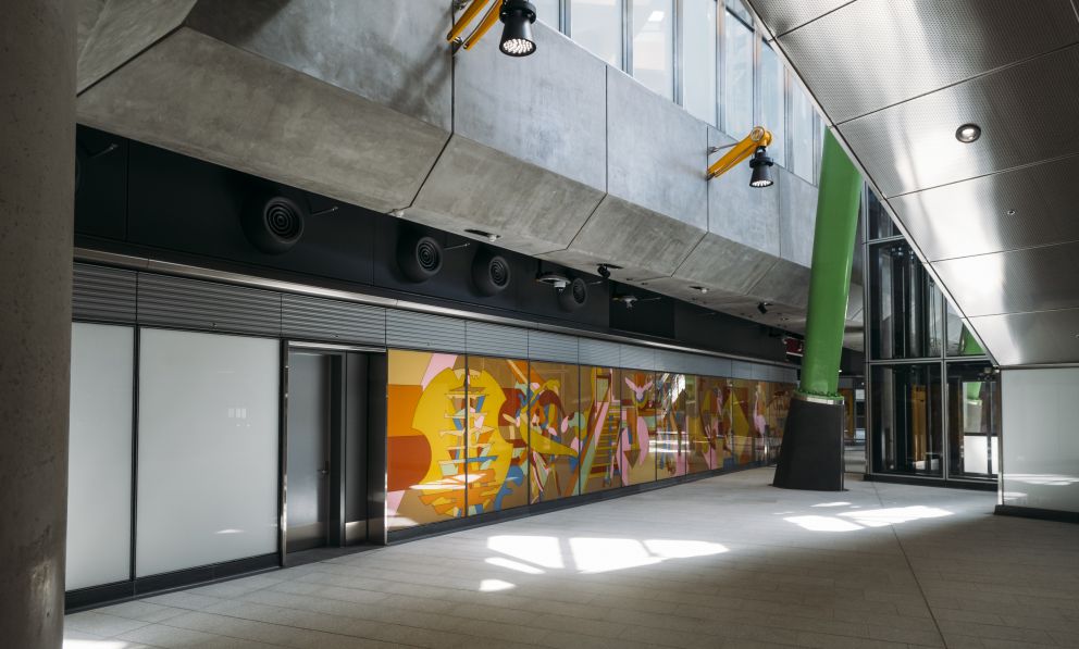 Raafat Ishak's completed artwork at Anzac Station