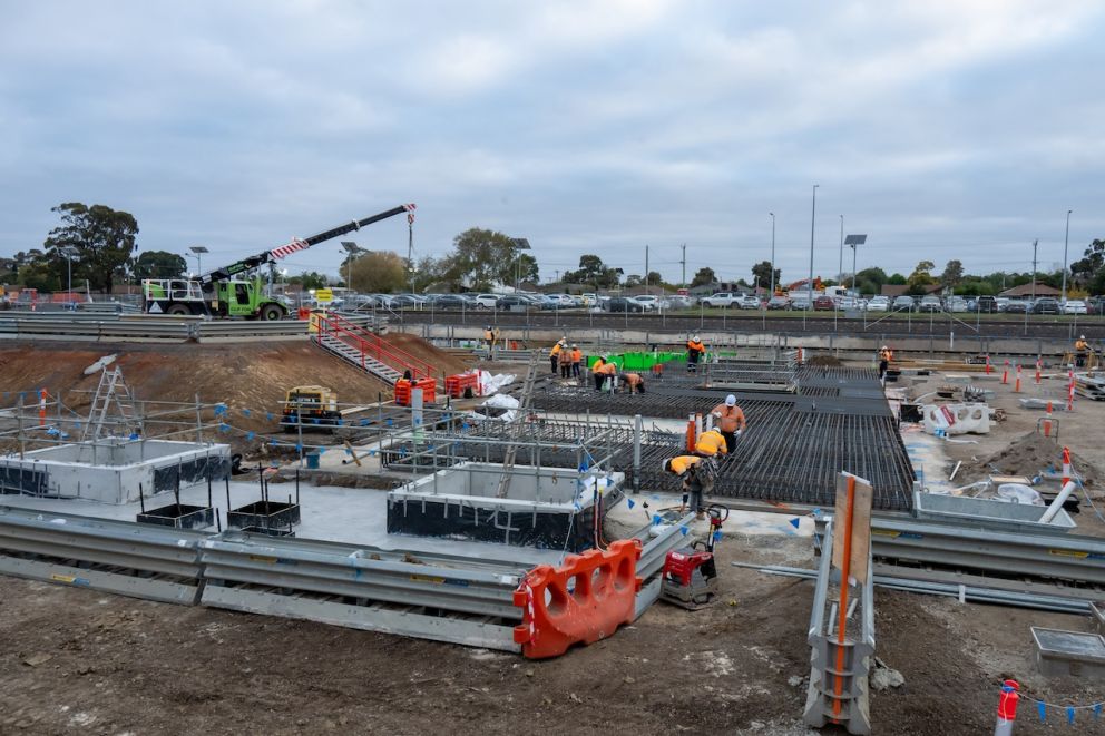 Site works at Melton